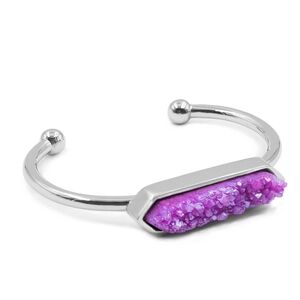 Kinsley Armelle Silver Purple Druzy Bracelet